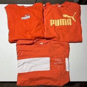 Lot of 3 men's Puma Bold Orange Tee XXL